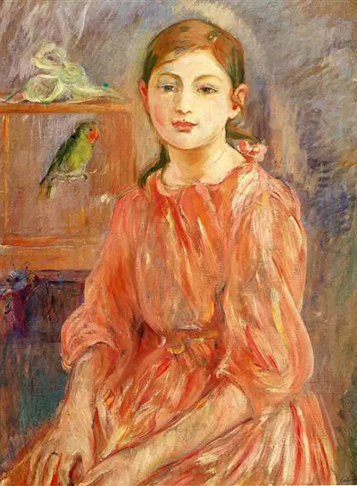The Artist's Daughter with a Parakeet Berthe Morisot